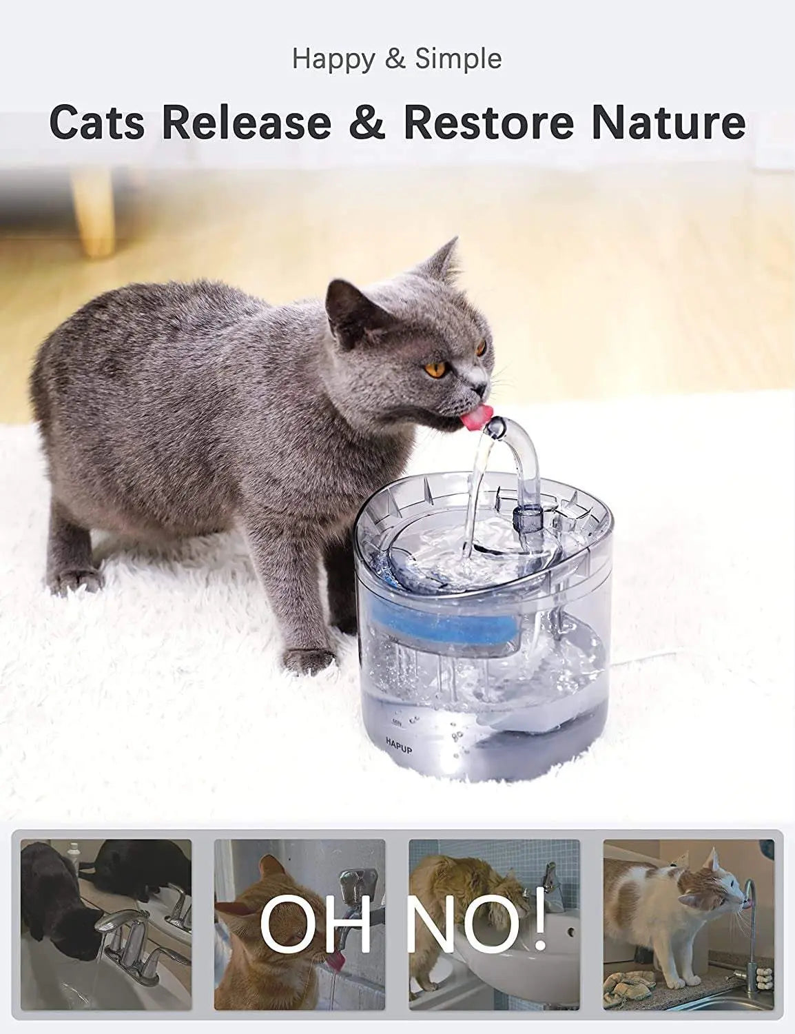 Cat Water Fountain Animal Water Dispenser