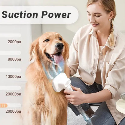 Bunfly Cat/Dog Grooming Kit Vacuum for Shedding Grooming Hair, Quiet, Pet Grooming Tools