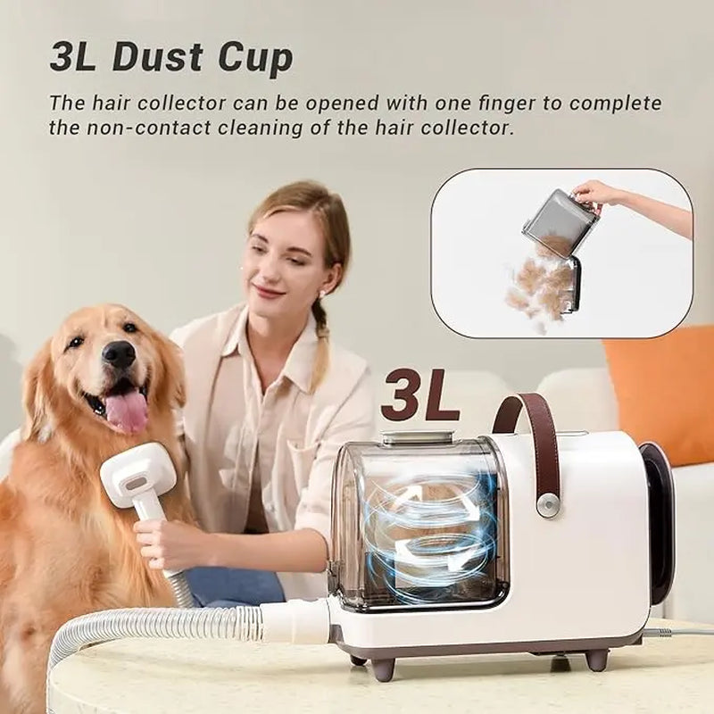 Bunfly Cat/Dog Grooming Kit Vacuum for Shedding Grooming Hair, Quiet, Pet Grooming Tools