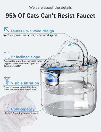 Cat Water Fountain Animal Water Dispenser