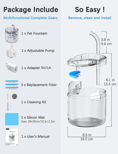 Cat Water Fountain Animal Water Dispenser