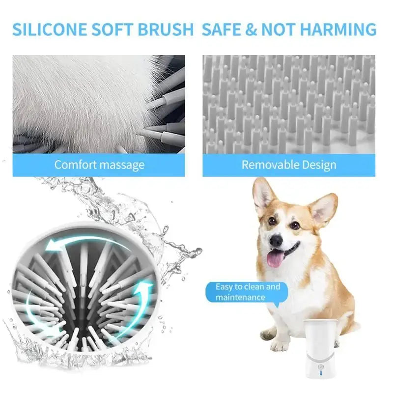 Automatic Dog Paws Cleaner Pet Paw Washer Cup Portable Paw Cleaner for Small and Medium-Sized Dogs Silicone Dog Paw Cleaner Pawcleaner Pawprotector