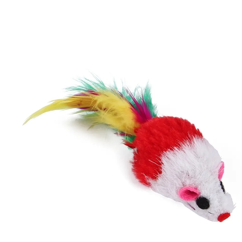 Interactive Cat Toys Set, Foldable Rainbow Tunnel & Teaser Wand, Fluffy Mouse & Crinkle Ball Design, Perfect for Kitties & Puppies