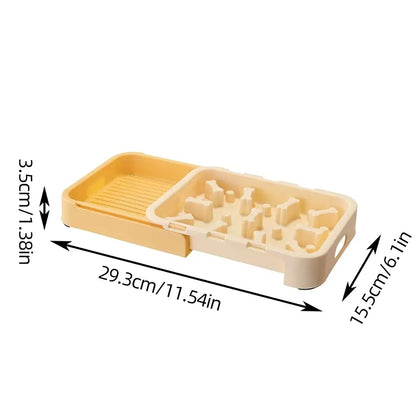 Slow Feeder + Licking Bowl Combo, Anti-Choking Slow Feeding Dog Bowl, Pull-Out Design Cat Licking Bowl, Dog Bowl, Cat Bowl